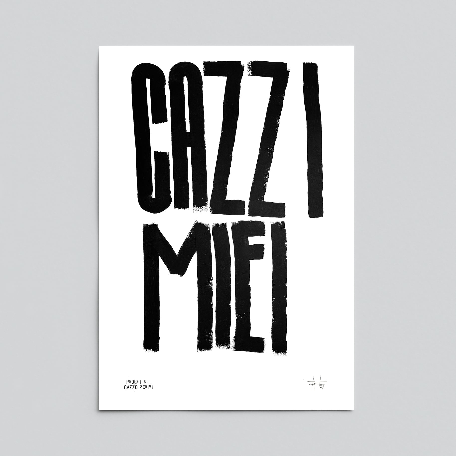 Poster Cazzi Miei Handmade by Teti