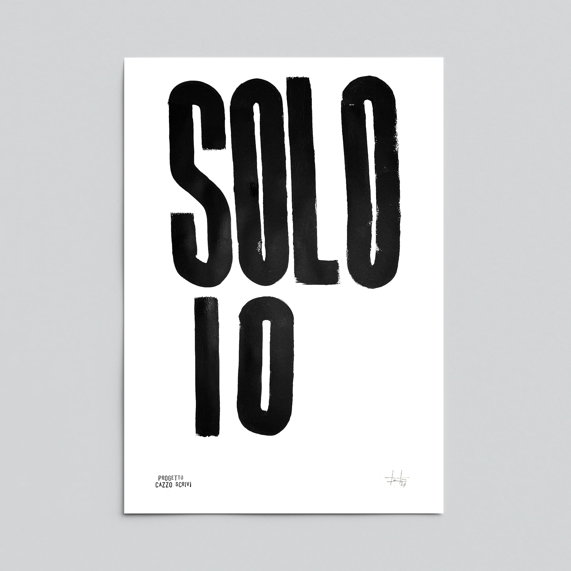 Poster Solo Io Handmade by Teti