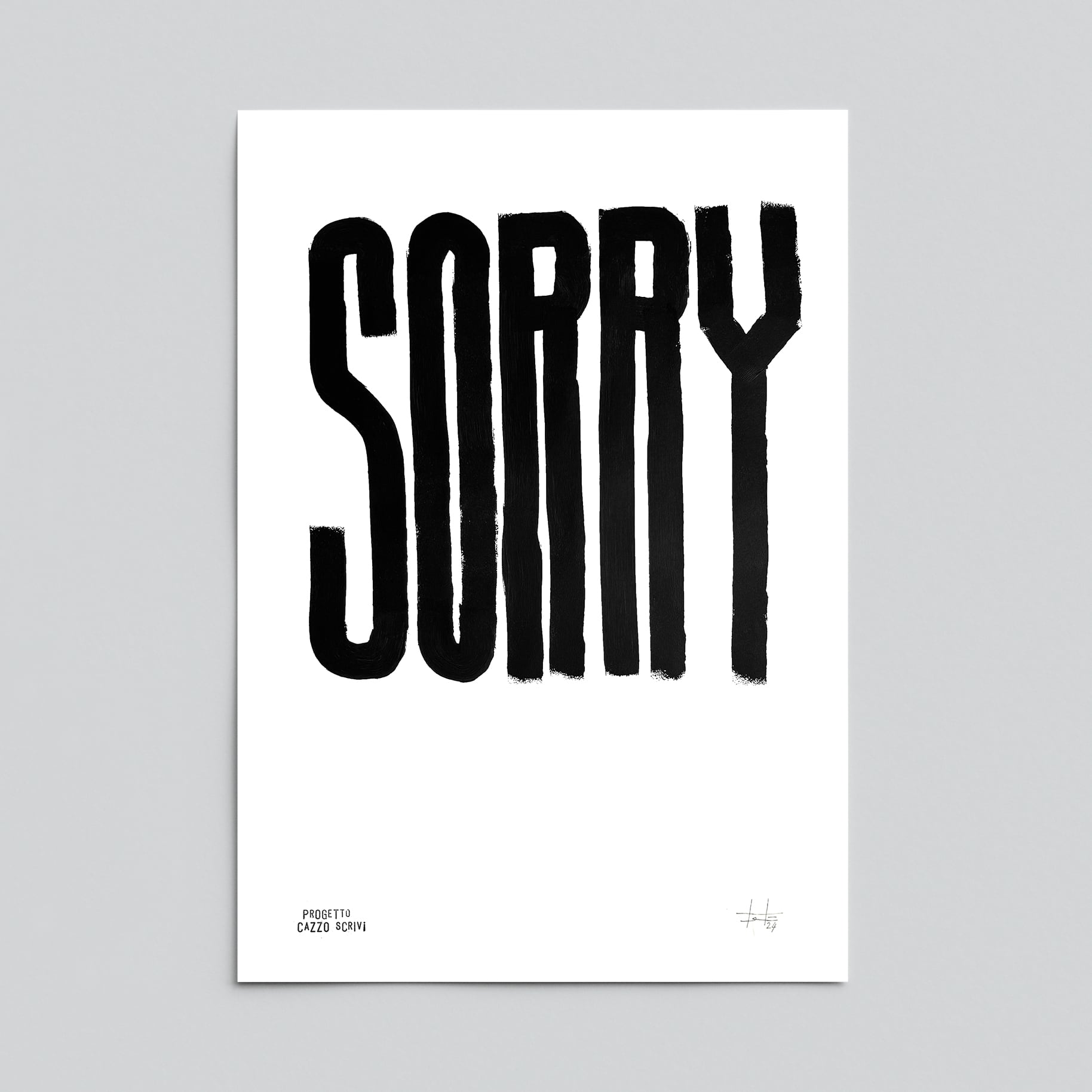 Poster Sorry Handmade by Teti