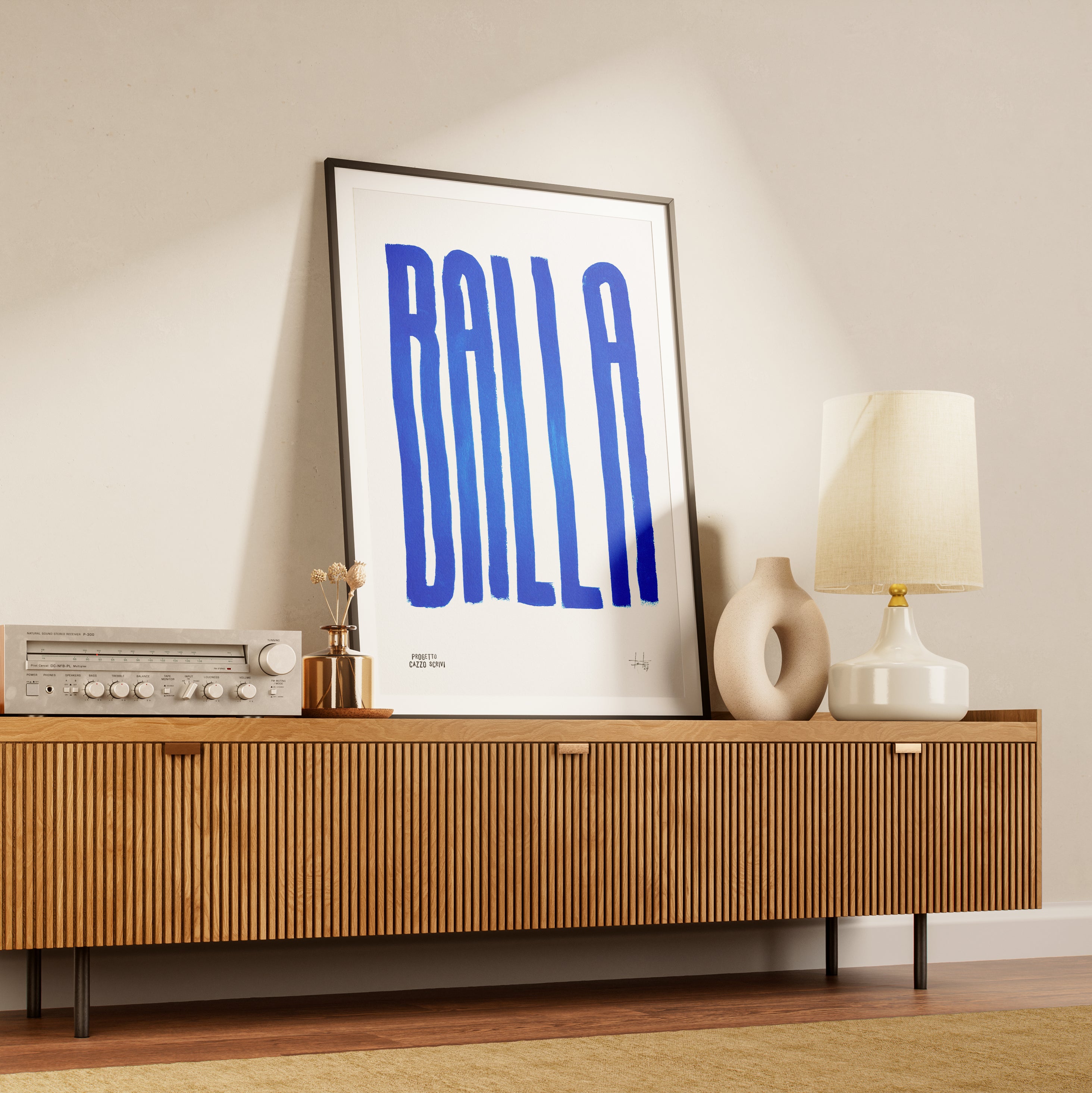 Poster Balla in Blu Handmade by Teti